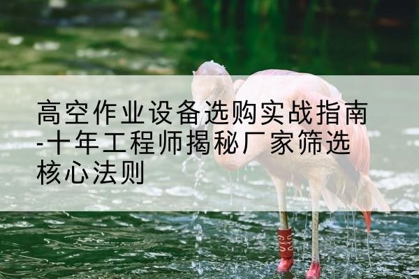 泗阳剪叉式升降机厂家-高空作业设备选购实战指南-十年工程师揭秘厂家筛选核心法则