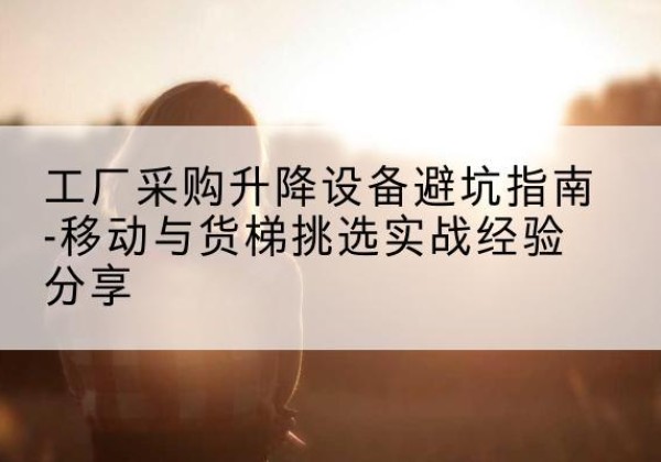 泗阳移动式升降机怎么选-工厂采购升降设备避坑指南-移动与货梯挑选实战经验分享