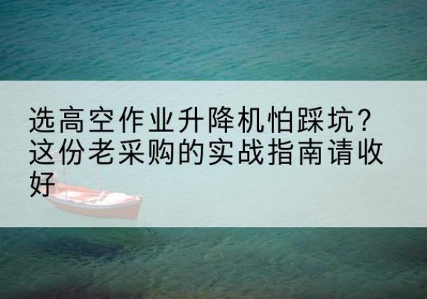 泗阳高空作业升降机厂家推荐-选高空作业升降机怕踩坑？这份老采购的实战指南请收好